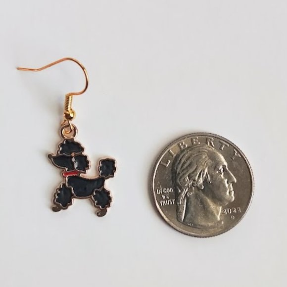Black Poodle Earrings - Picture 7 of 7
